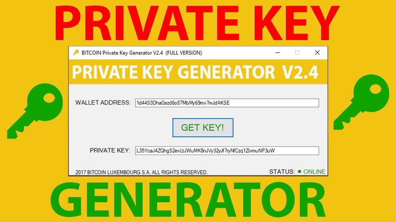 Universal bitcoin private key generator software